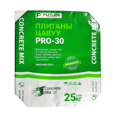 Cementowe torby tkane PP Polipropylen 50gsm 300mm Kwadratowe dno