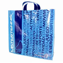 Matowe plastikowe torby z pętelkami Torba transportowa z polietylenu HDPE Flexi